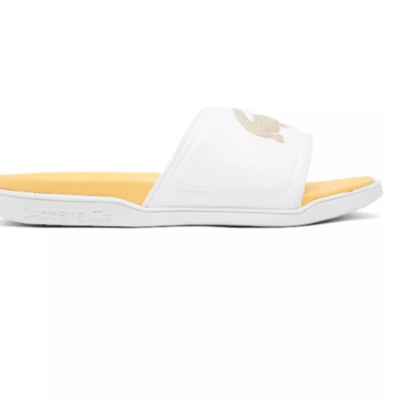 LACOSTE Women's Croco Dualiste Slide Sandals from Finish Line Brand New In Bag - Picture 2 of 8